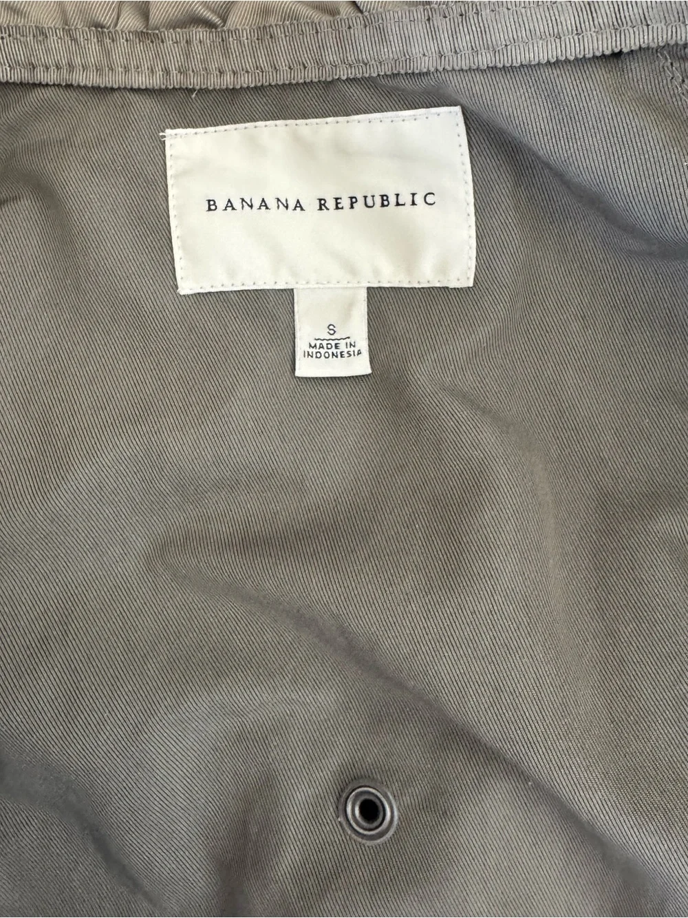 NWT Banana Republic Utility Rain Jacket Field Coat Taupe Small